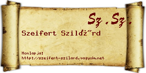 Szeifert Szilárd névjegykártya