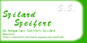 szilard szeifert business card